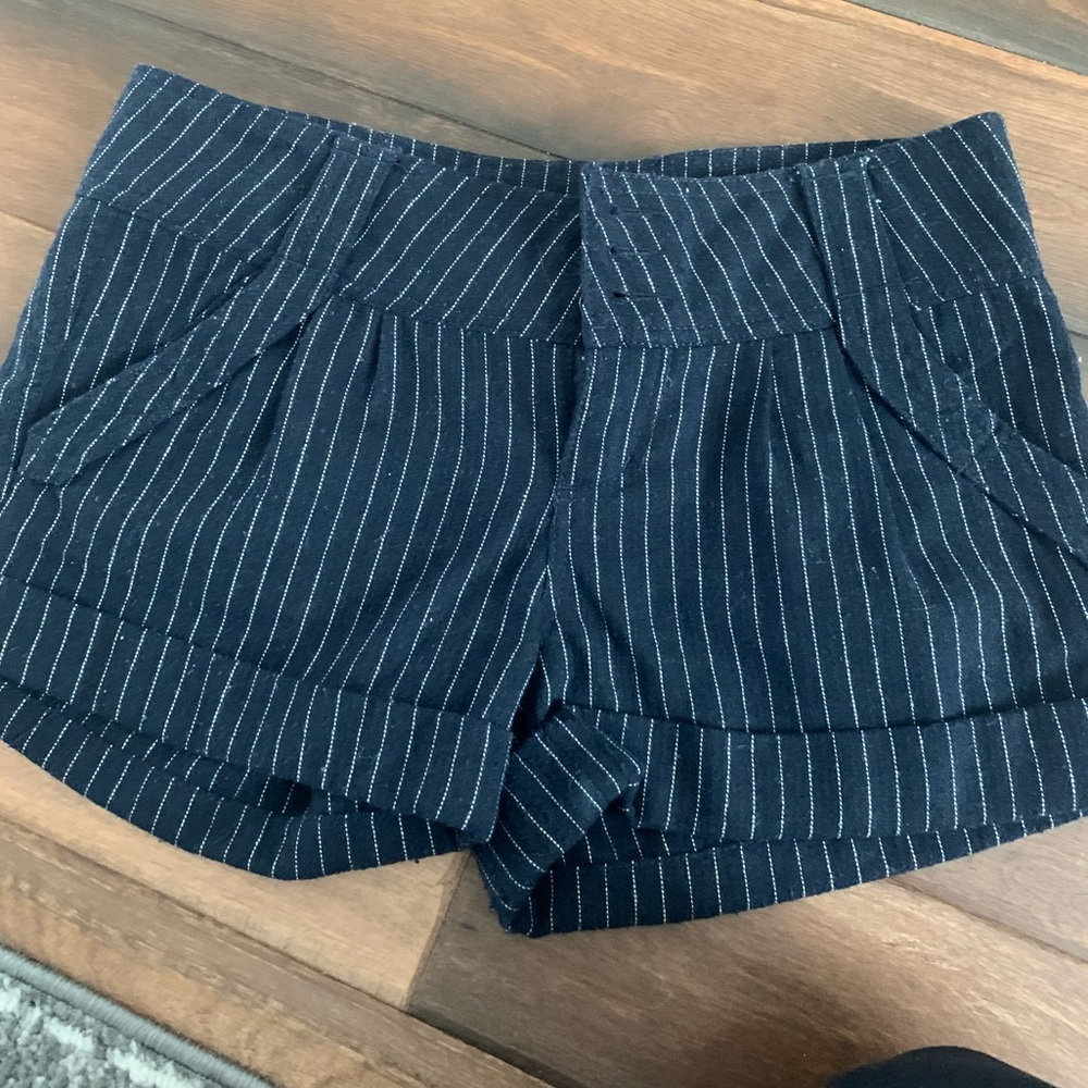 Navy Blue shorts with white stripes